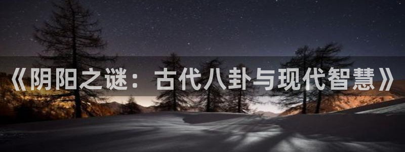 暗火颜茜和颜栖迟趣笔阁：《阴阳之谜：古代八卦与现代智慧》